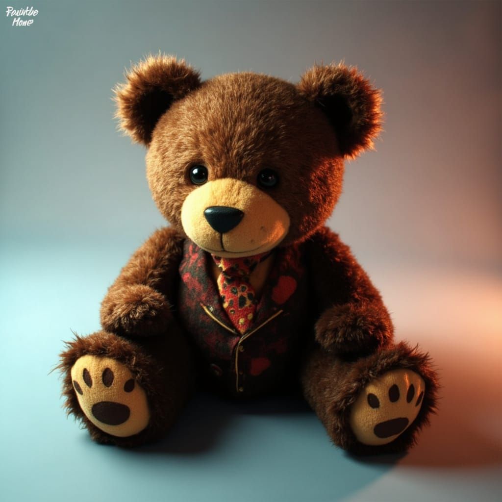 Evil Teddy Bear in Art Nouveau Style