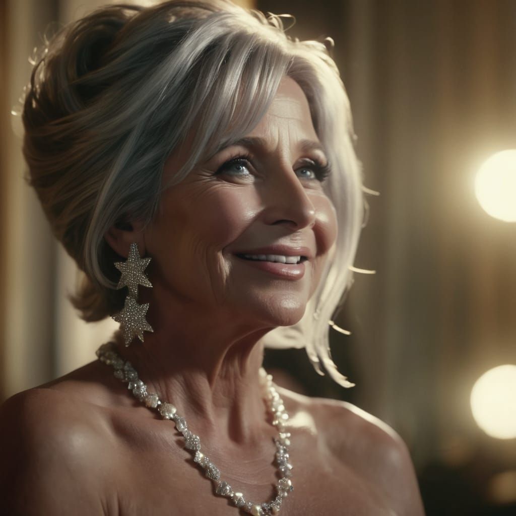 Ethereal Glamour: A 60-something Siren in Cinematic Soft Foc...