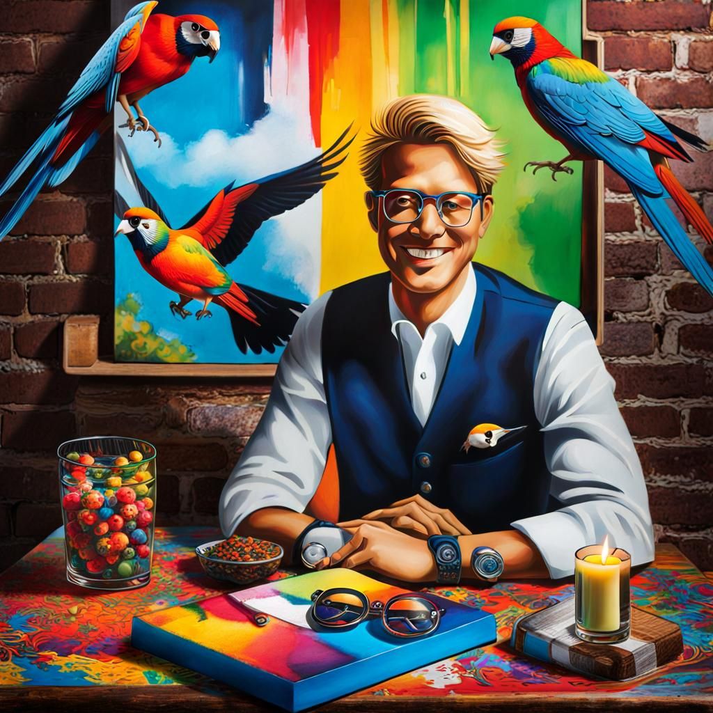 Memorial Photo in Hyperrealistic Graffiti Art Style