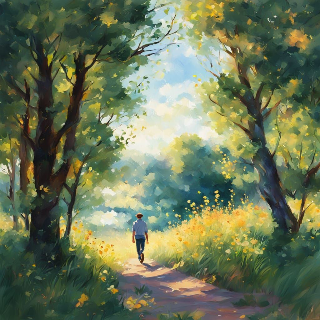 Impressionistic Summer Day in a Field