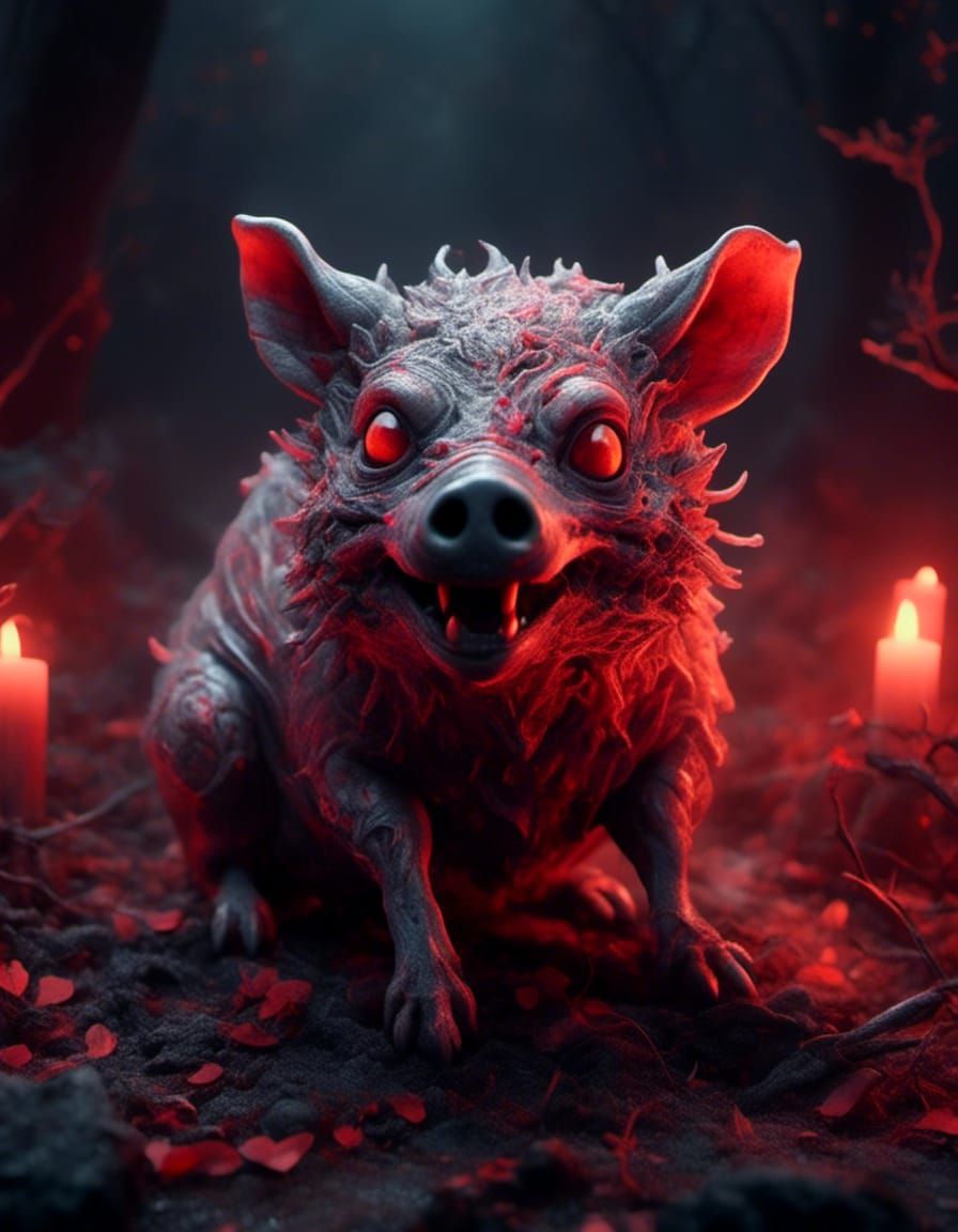 demonic Evil,<Anaconda> boar hatchling hybrid holographic." ...