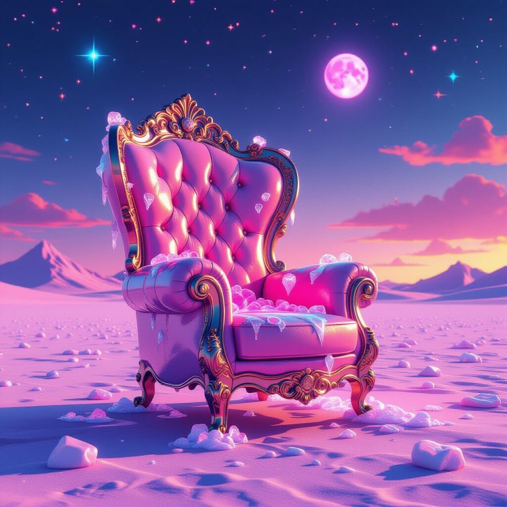 Ornate Soda Armchair in Neon Desert