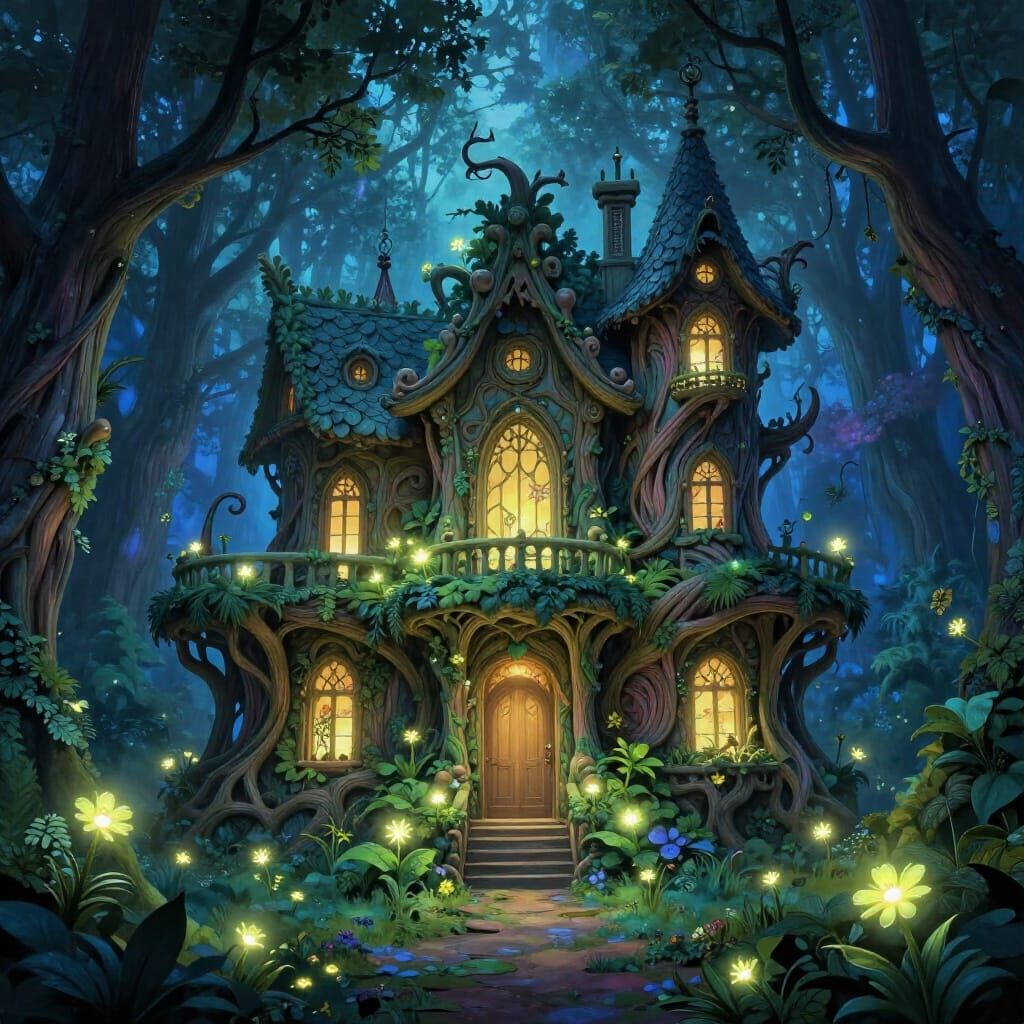 Magical Mansion Sculpted From Living Trees in Enchanting For...