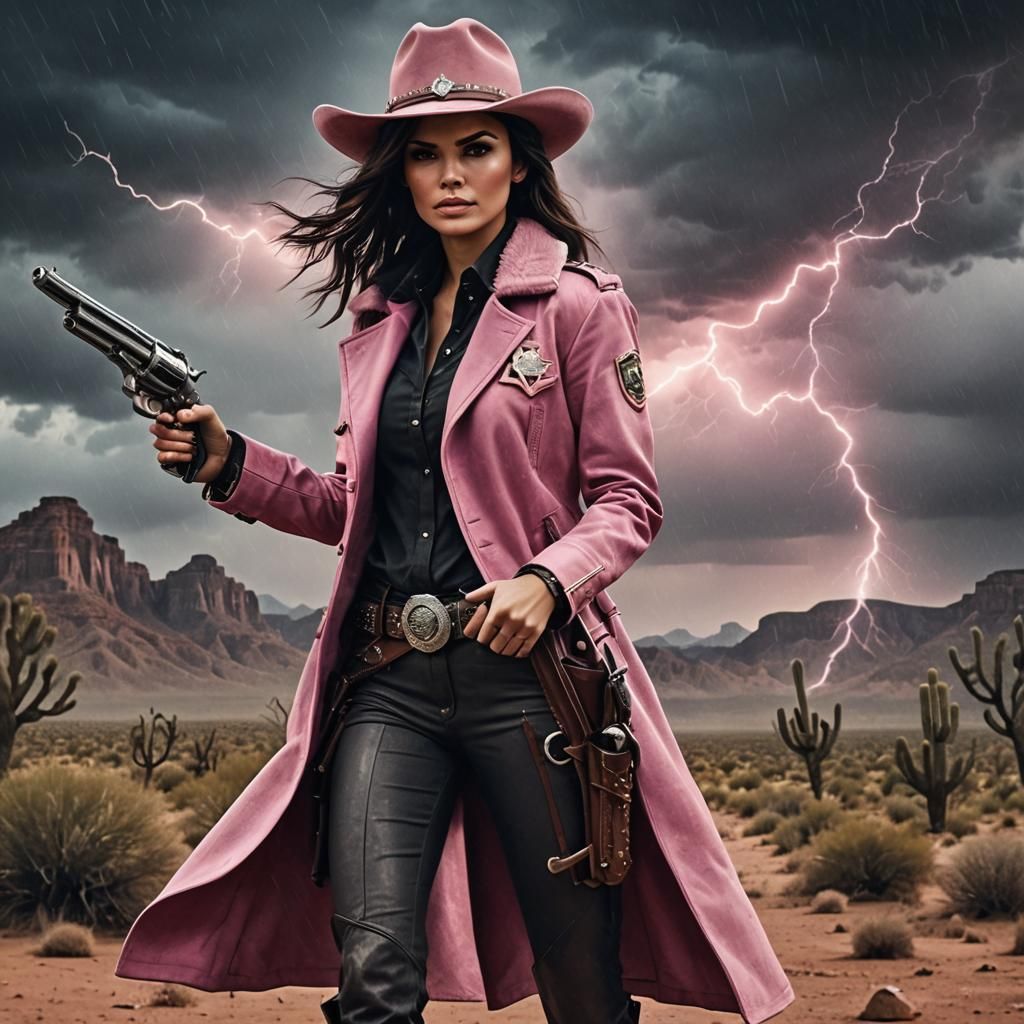 Victoria Justice as Cowgirl Sheriff in Desert