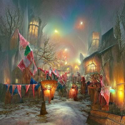 Medieval Street Party at Winter Solstice