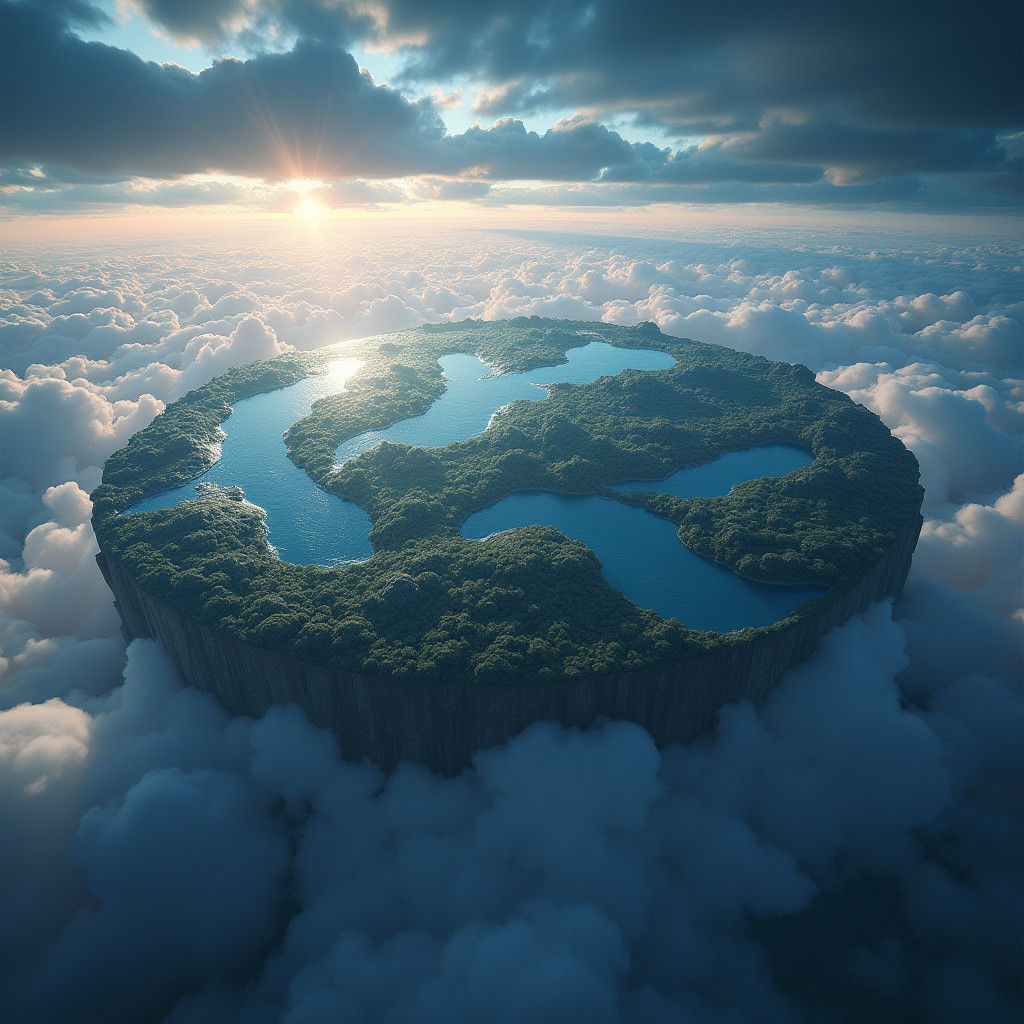 Majestic Flat Earth Disc in Unreal Engine 5