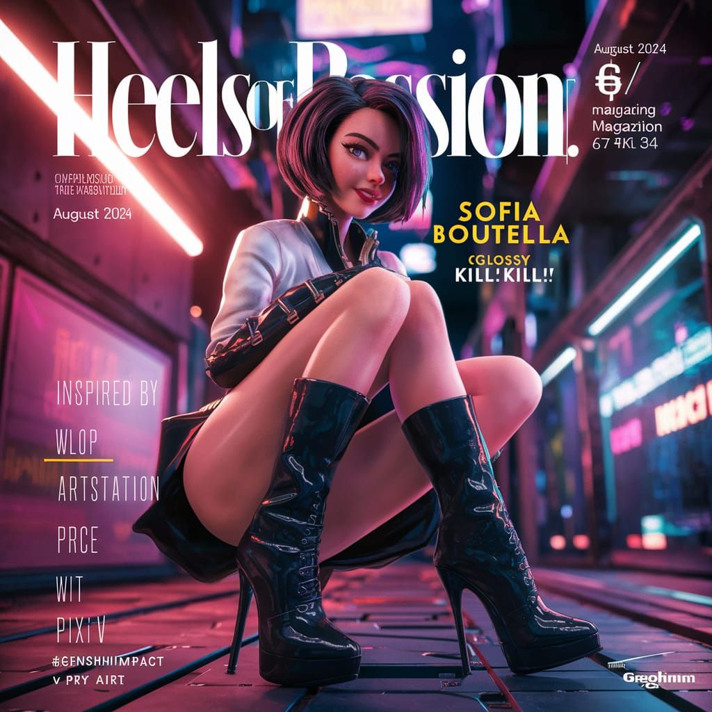 Anime Cover: Sofia Boutella in Heels of Passion