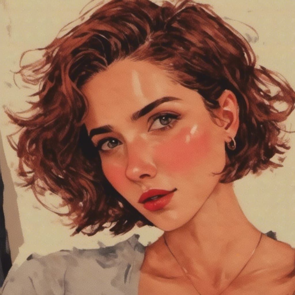 Close-up Portrait with Cherry Lipstick