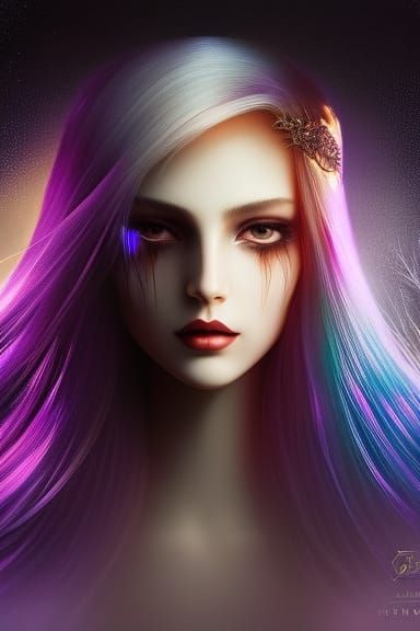 Ethereal Fantasy Maiden in Radiant Forest Clearing