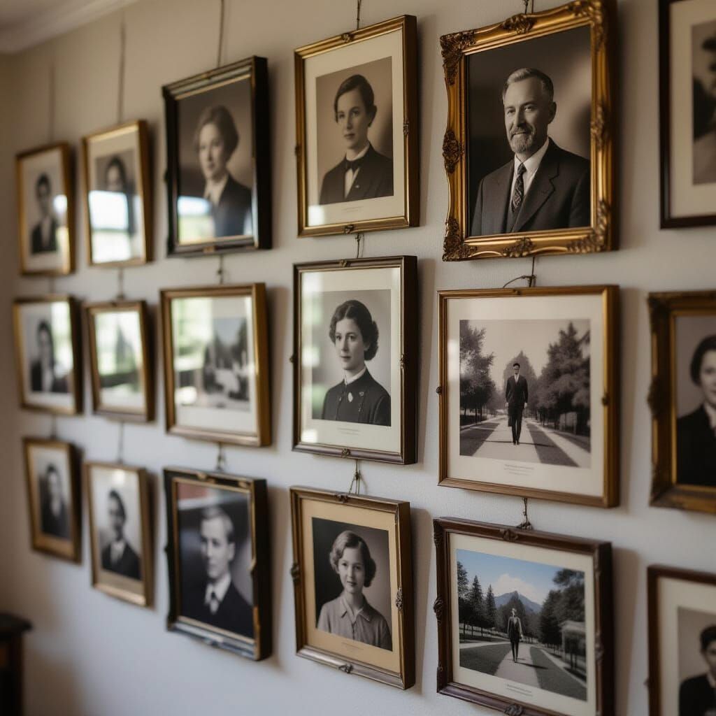 Family History Displayed in Vintage Photography Style