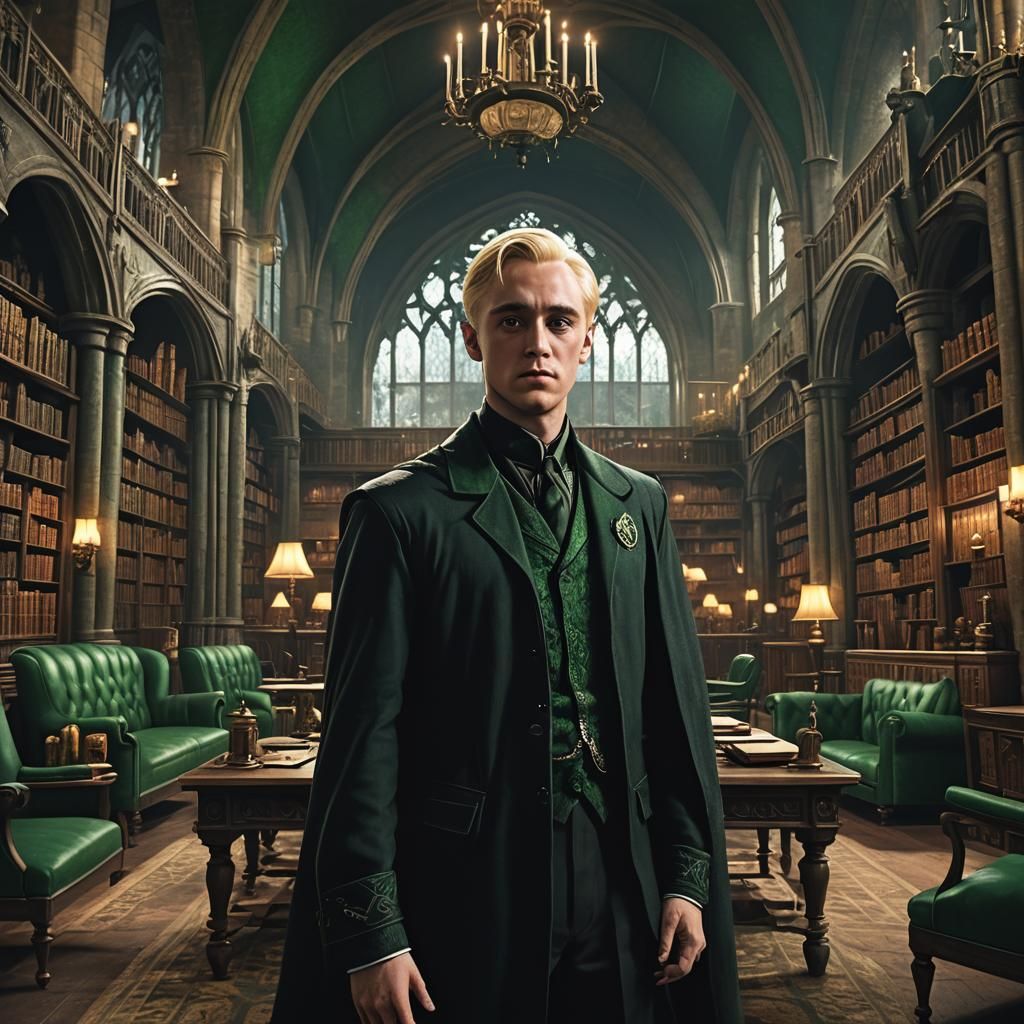 Draco Malfoy in Slytherin Common Room