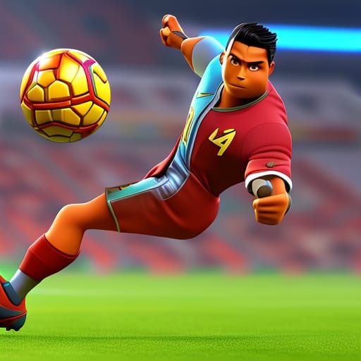 Ronaldo as Pixar-Style 3D Digital Art