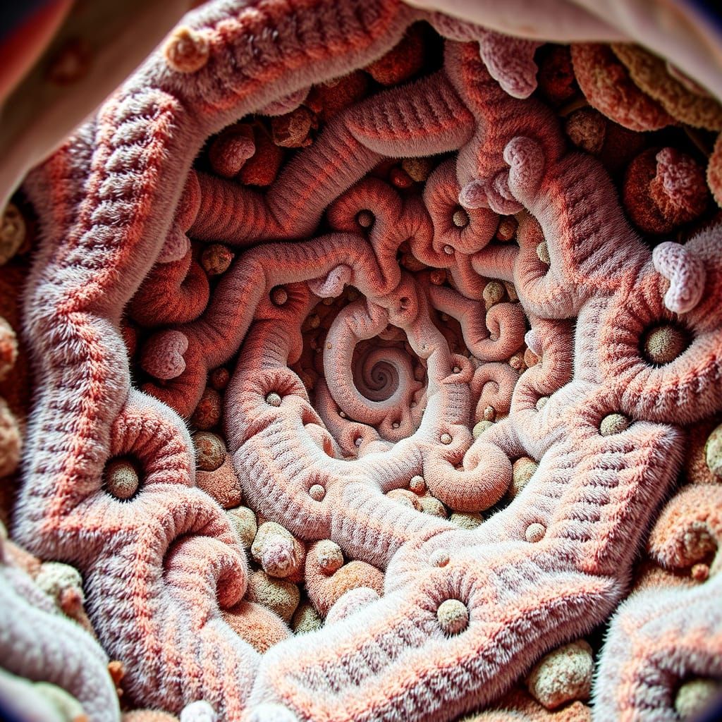 Mystical Fractal Biomasa Structure in Fisheye Perspective