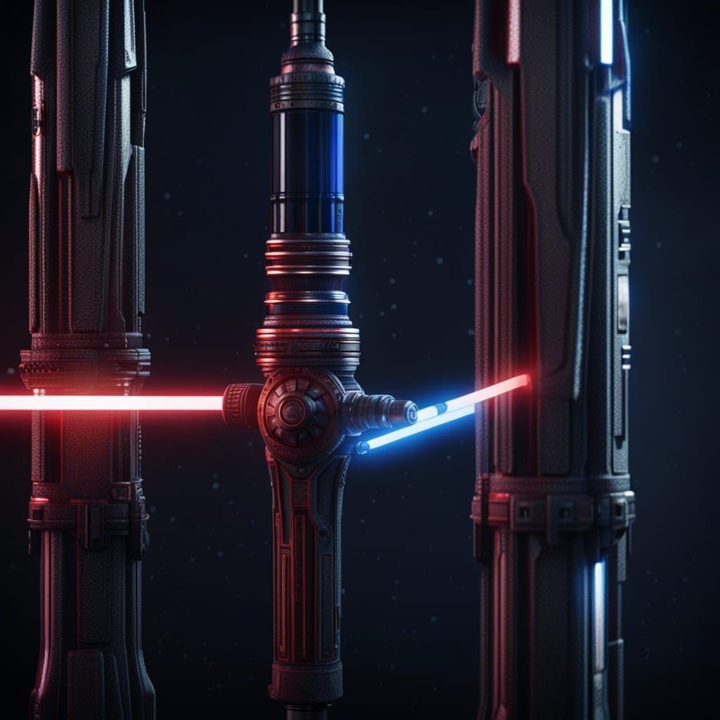Fantasy Star Wars Lightsaber Duel in Detailed Digital Art