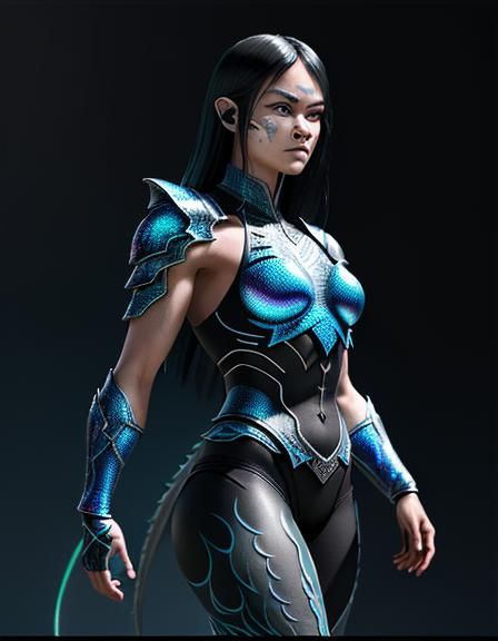 Dragon Shinobi: Hyperrealistic Fantasy Art