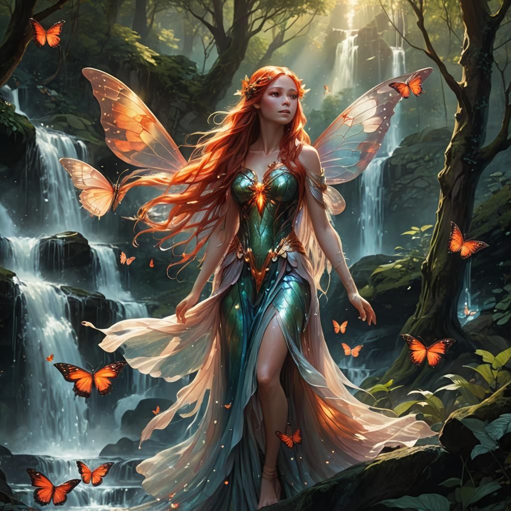 Fairy Goddess with Butterfly Wings Concept Art