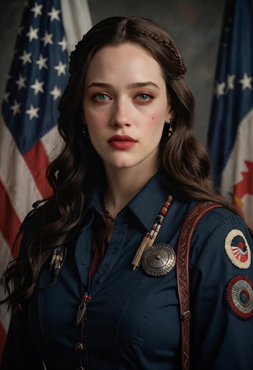 Photorealistic Portrait of Woman in Police Uniform