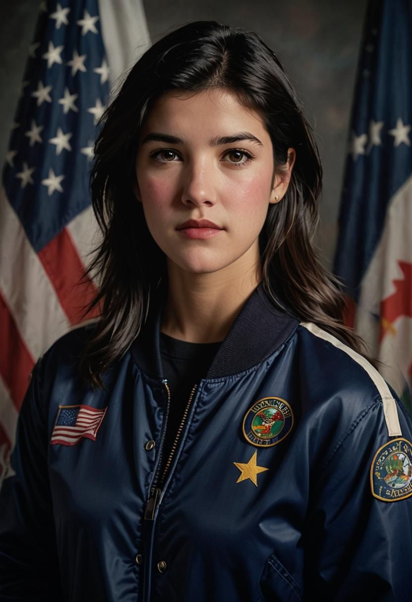 Woman in Police Uniform Portrait in American Realism