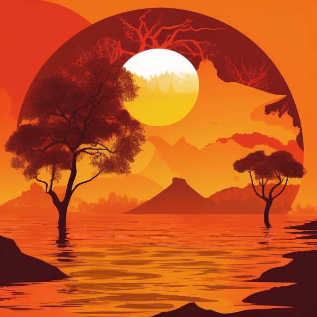 Climate Crisis: Extreme Weather in Abstract Vector Art