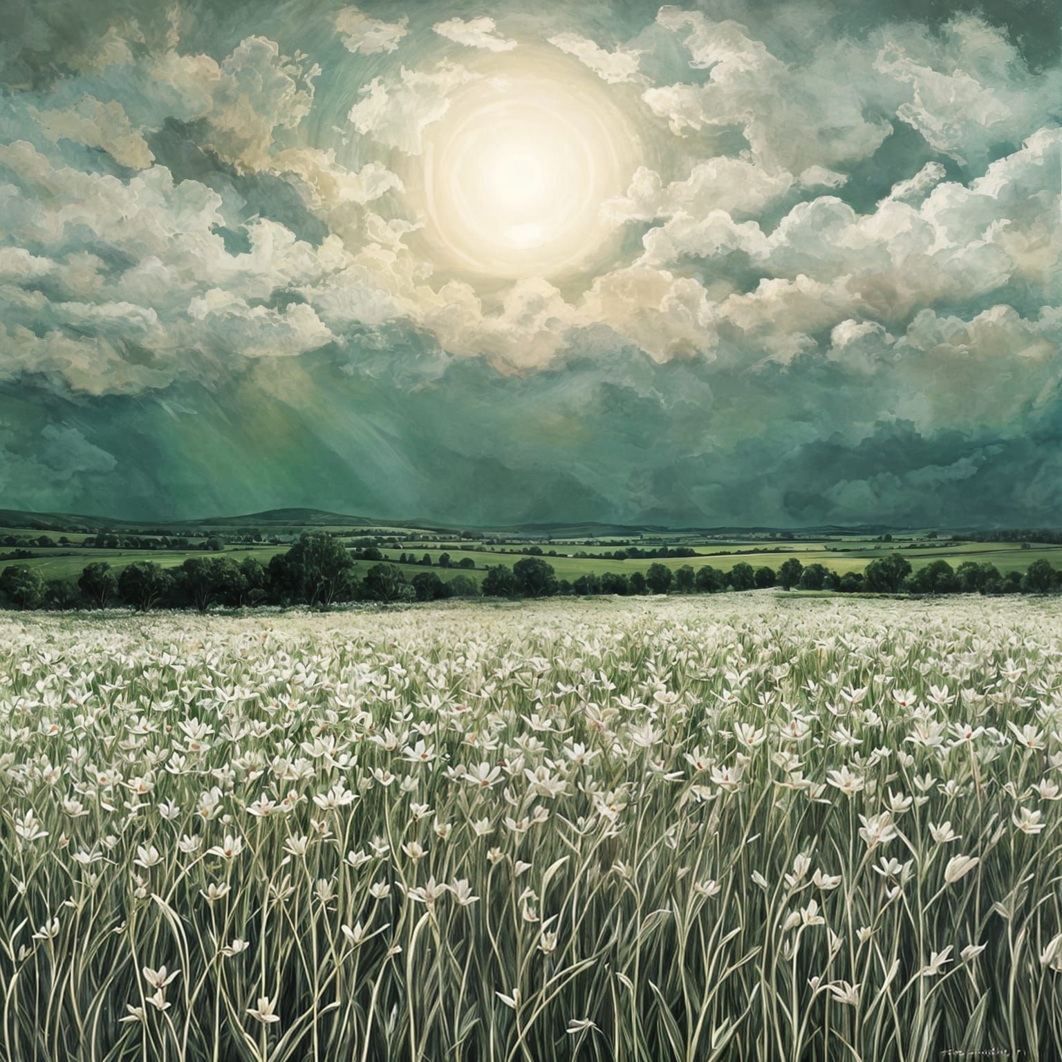 Ethereal Landscape of Unity and Serenity