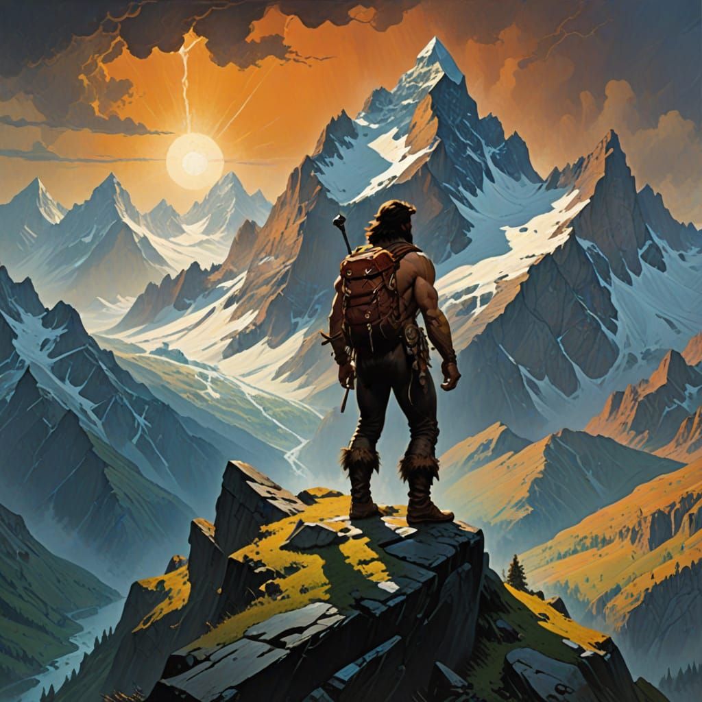 Swiss Alps Panorama: Hiker Overlooks Epic Landscape