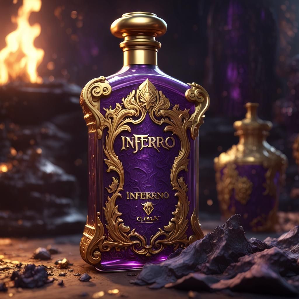 Napalm Cologne Bottle in Dark Fantasy Style