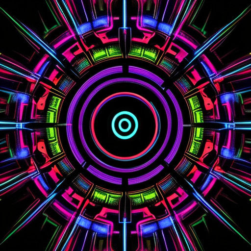 Vibrant Neon Psychedelic Dreamscapes