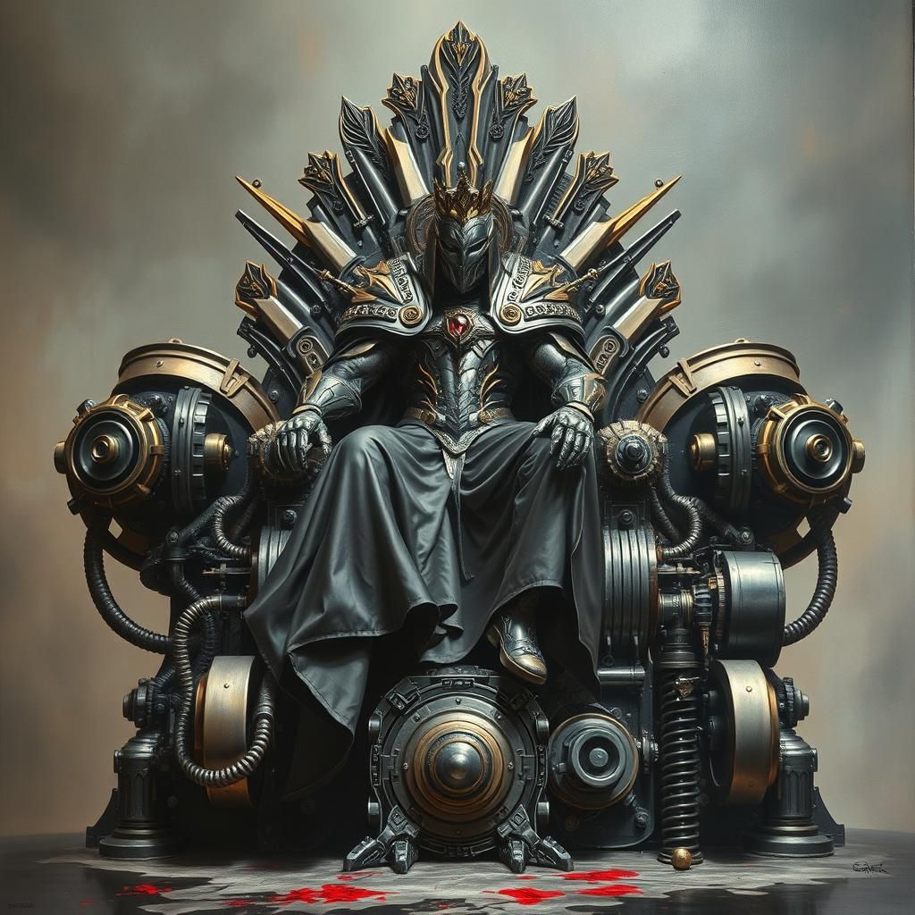 Sci-Fi Queen on Art Deco Throne