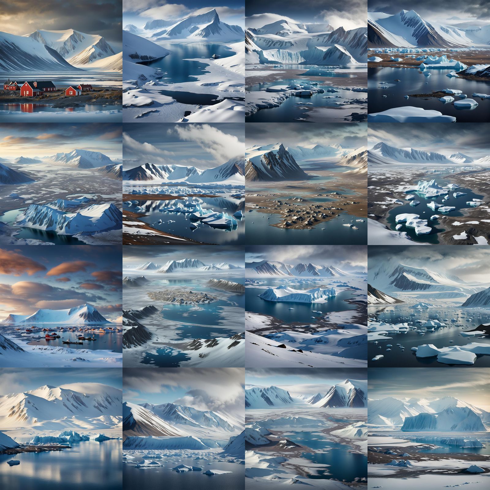 Untouched Arctic Wilderness in Matte Painting Style