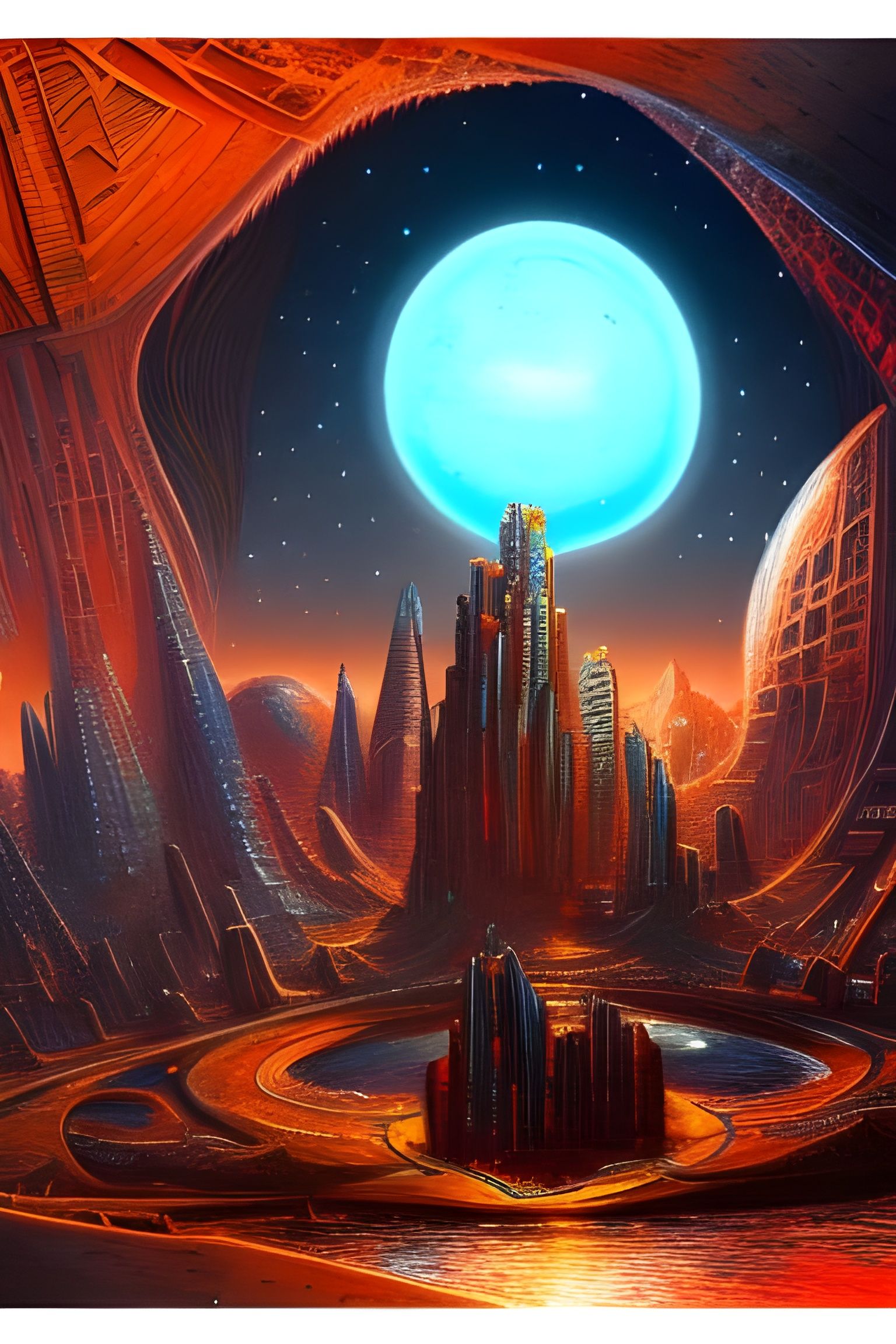 Alien Cities in Glass Sphere Universe