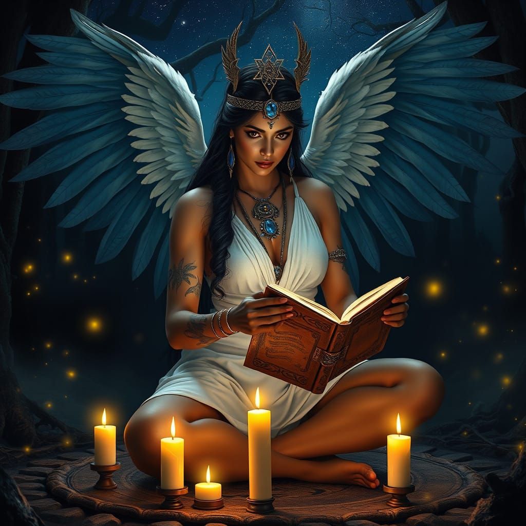 Ishtar, Mesopotamian Goddess of Heaven and Earth, in a Fanta...