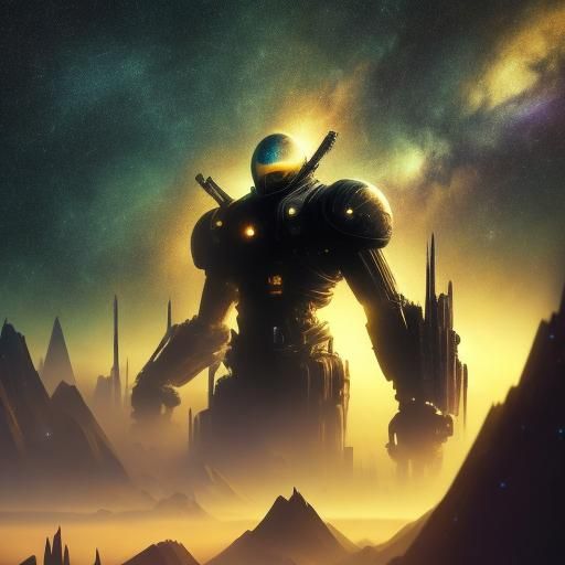 Astronaut in Space: a Matte Painting