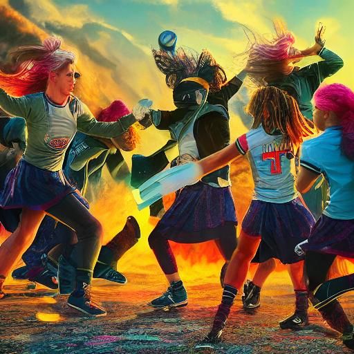 Anarchy Team Victory Celebration at Sunset