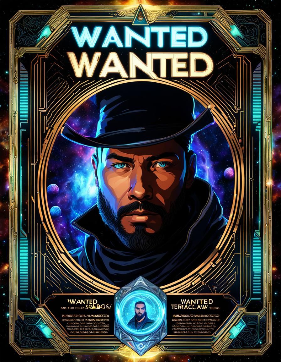 Futuristic Wanted Poster: Martian Criminal Redclaw