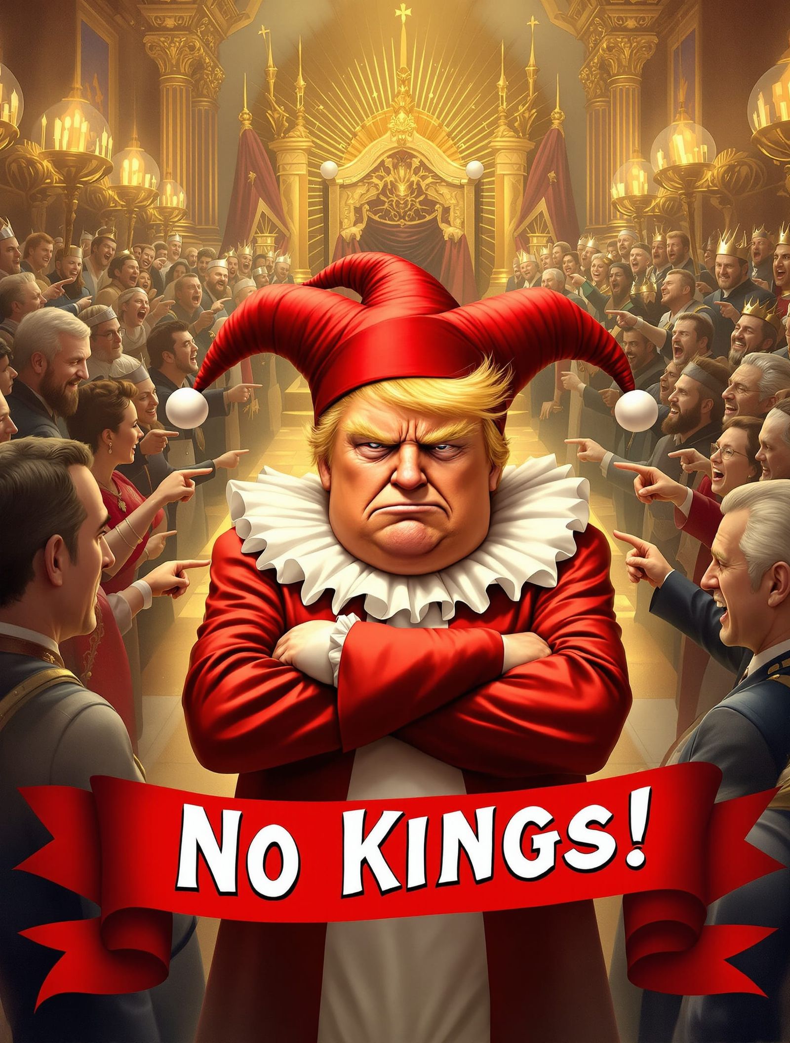 Mocked Jester Trump Throws Tantrum in Royal Court