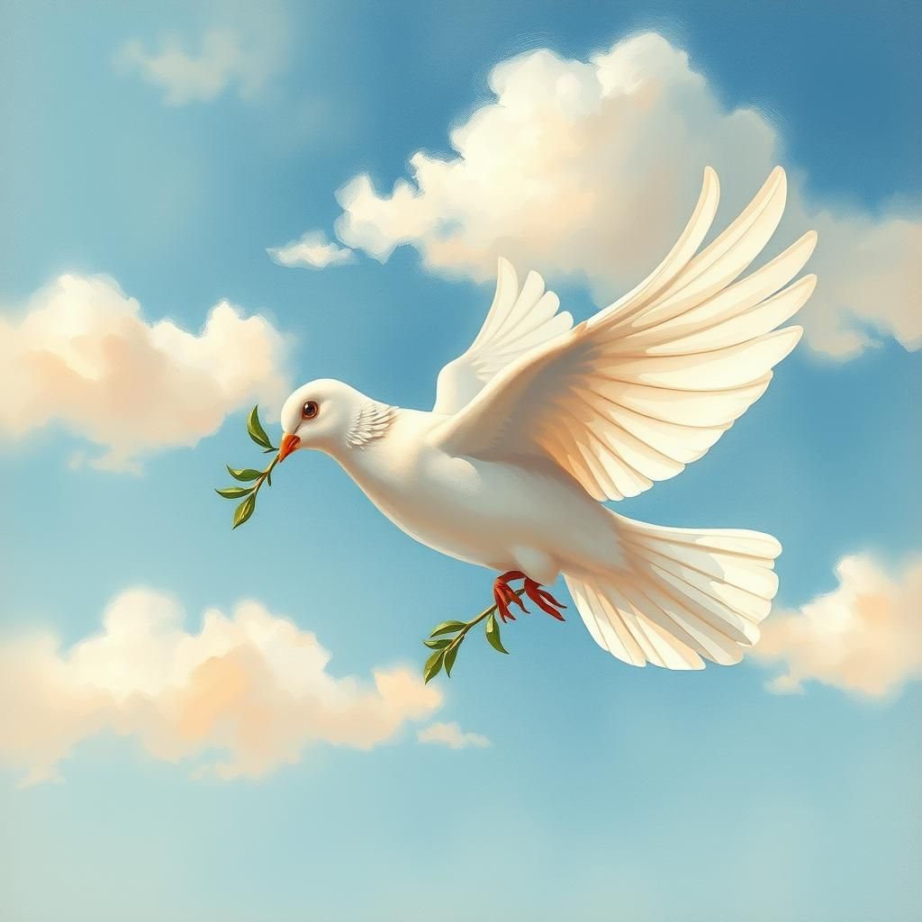 Dove in Flight: Ethereal Watercolor Painting