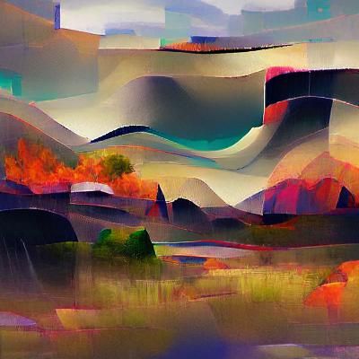Abstract Landscape: A Colorful AI Vision