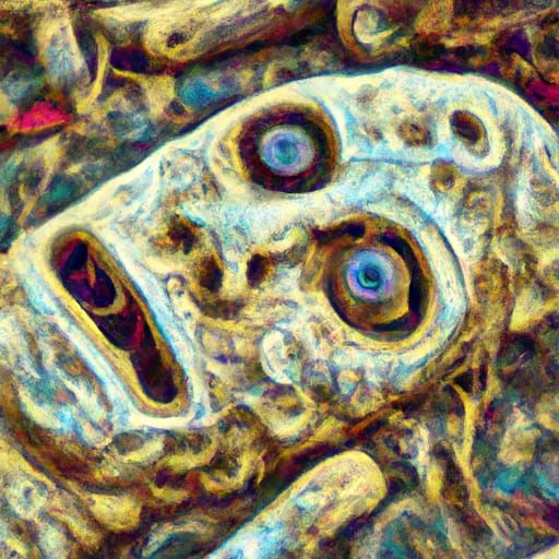 Mummified Horror Creature with Multiple Mouths