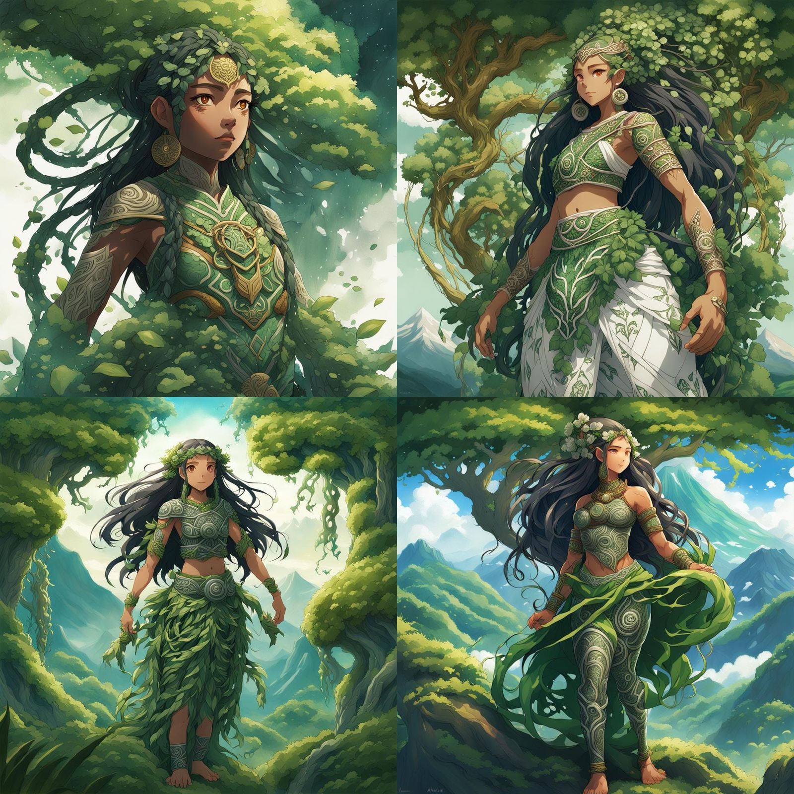 Papatūānuku: Māori Earth Mother in Anime Style