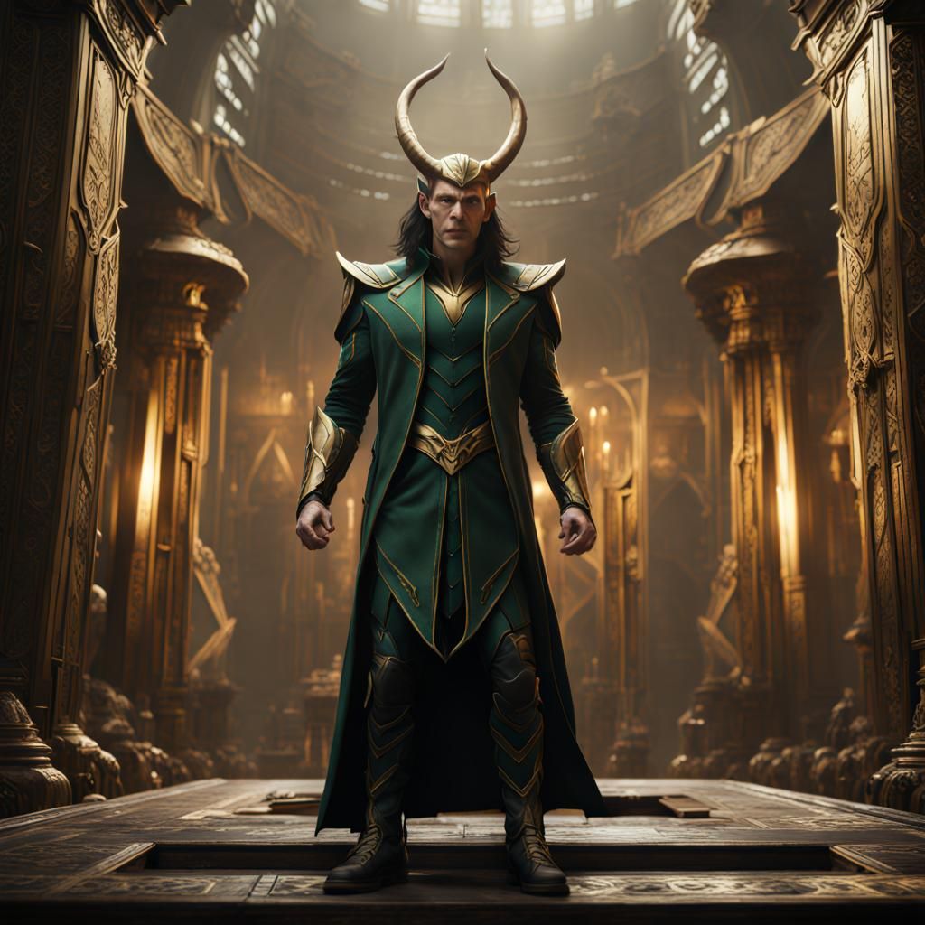 Detailed Matte Painting of Loki in Fantasy Concept Art