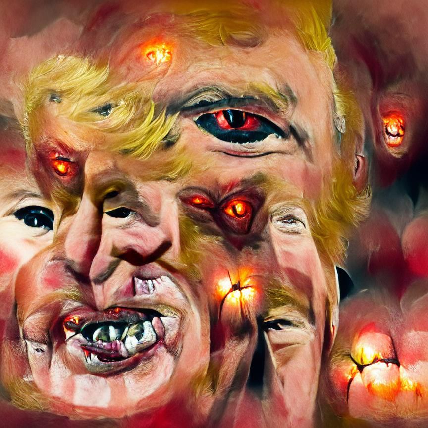 Nightmarish Portrait of a Political Figure