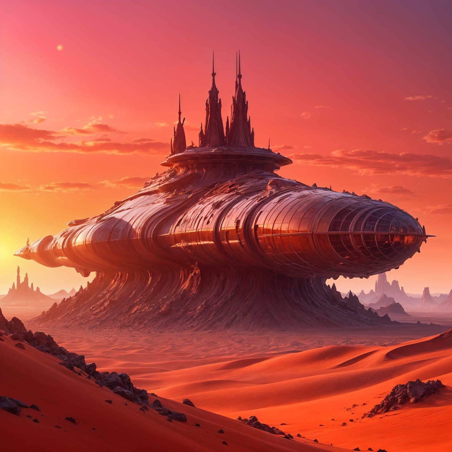 Endless Desert Under Burning Sun