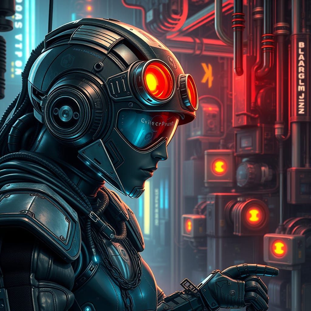 Cyberpunk Steampunk Fusion