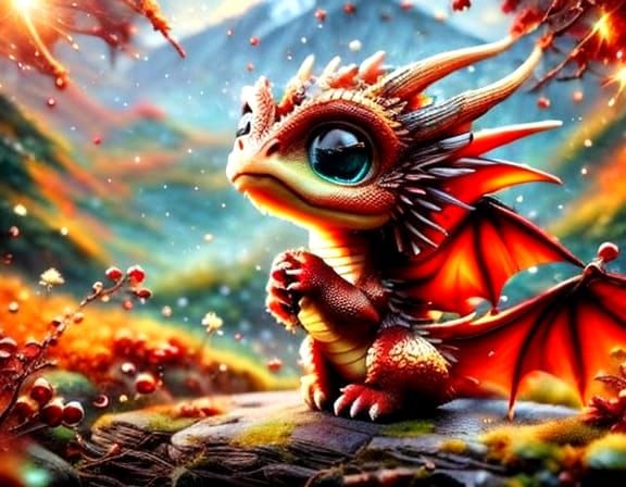 Little Dragon Begging for Food - 1.5