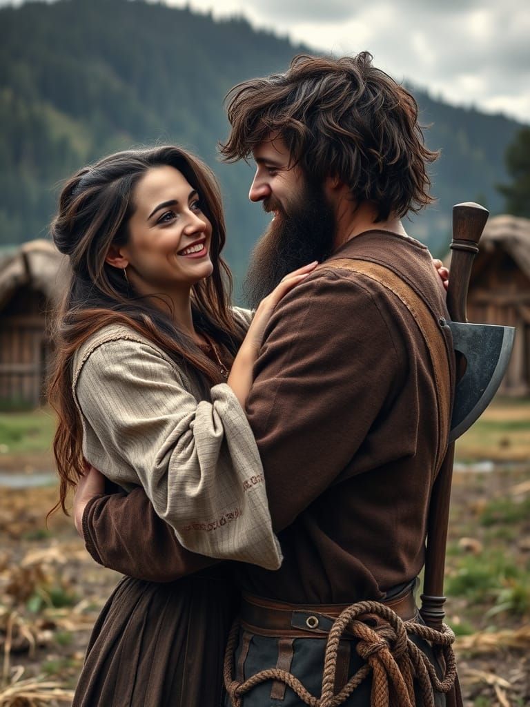 Celtic Warrior's Joyful Homecoming