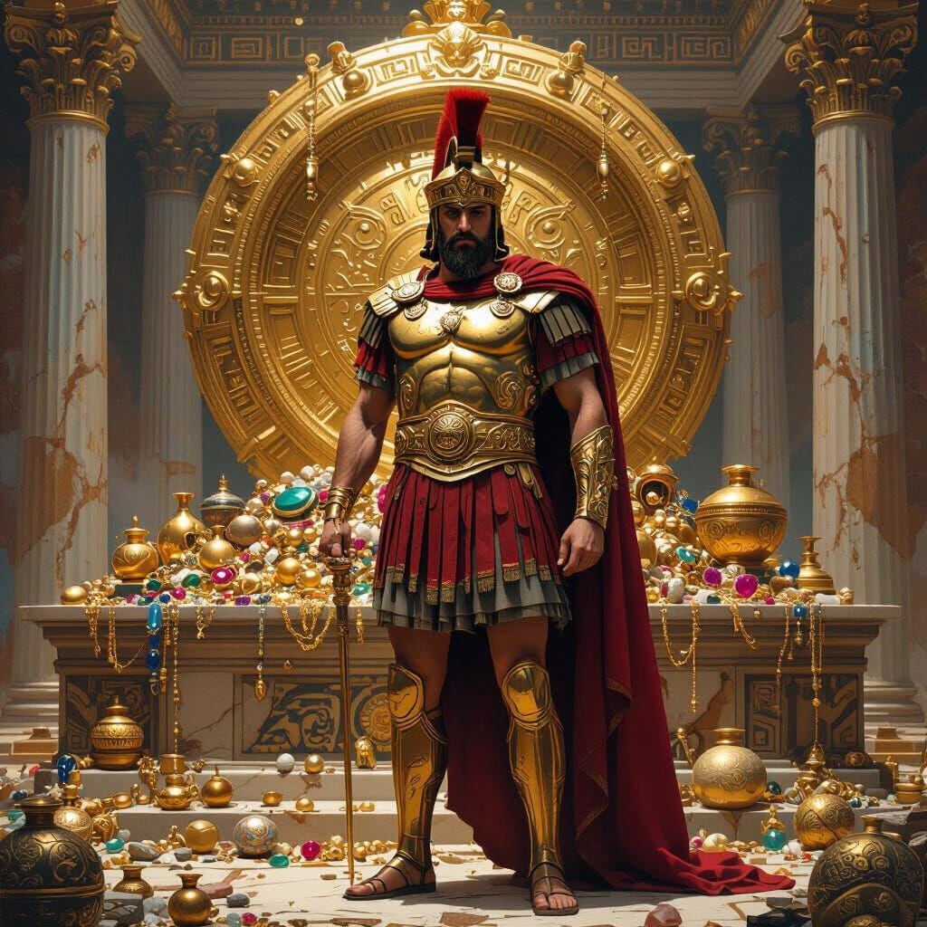 Alexander the Great's Opulent Tomb: Digital Concept Art