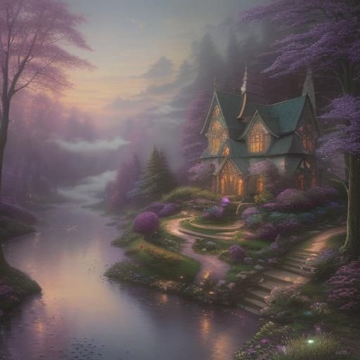 Ethereal Fantasy Festival in Hyperdetailed Mist