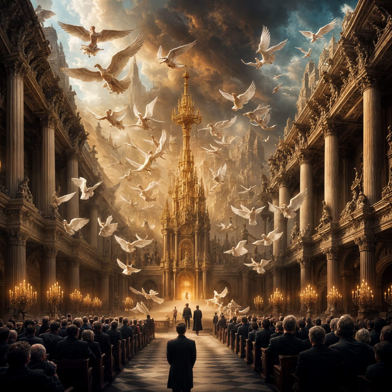 Angelic Orchestra Plays a Heart: Digital Matte Painting