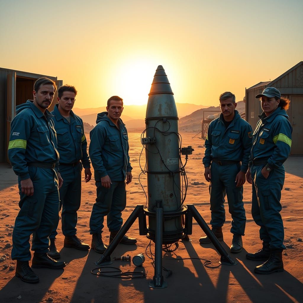 Vault Residents Prepare for Launch in Faded Blue Unitards