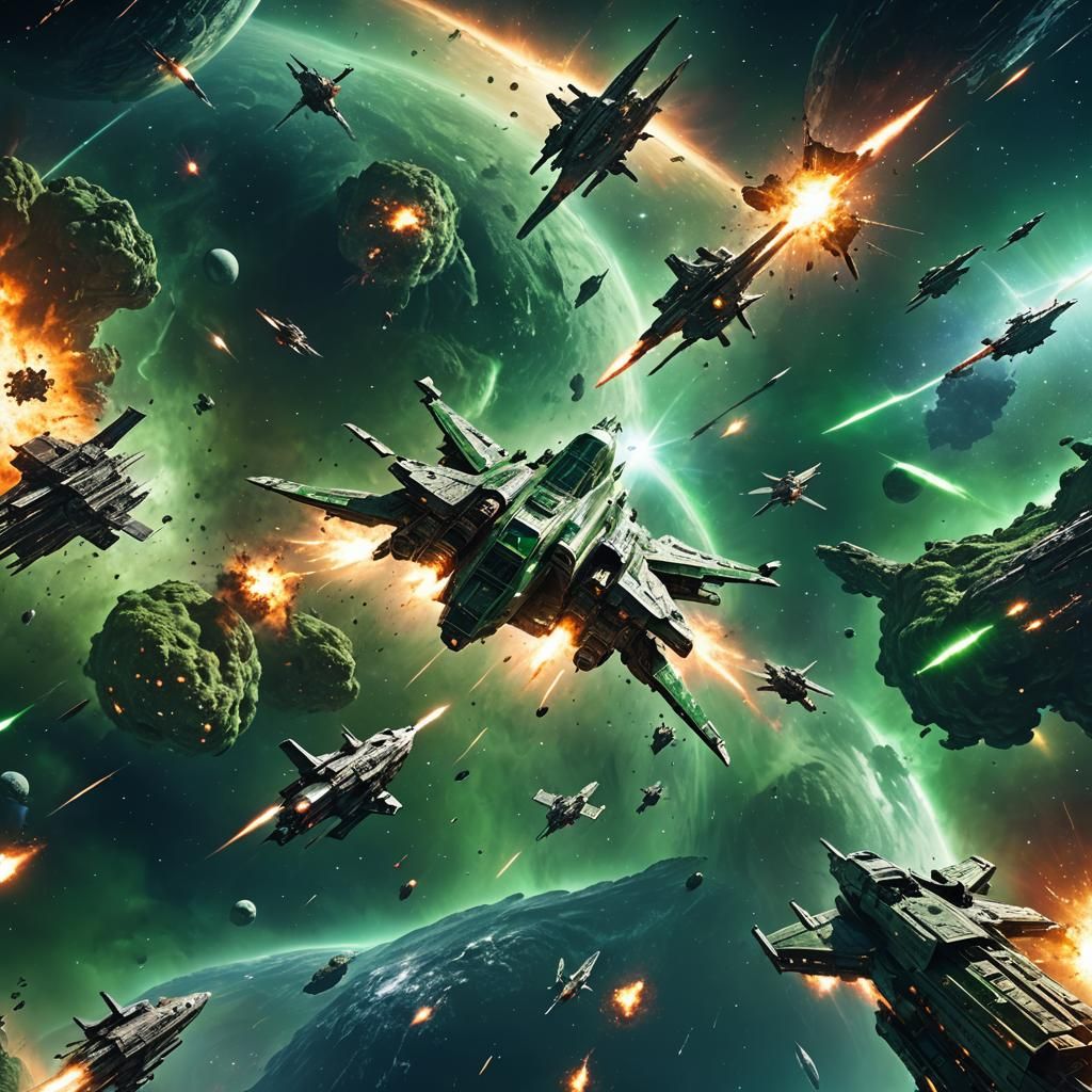 Epic Space War in a Green Galaxy